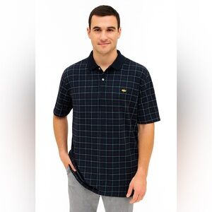 Amen Corner Authentic Masters Golf Polo - Size XL - 100% Cotton - Plaid